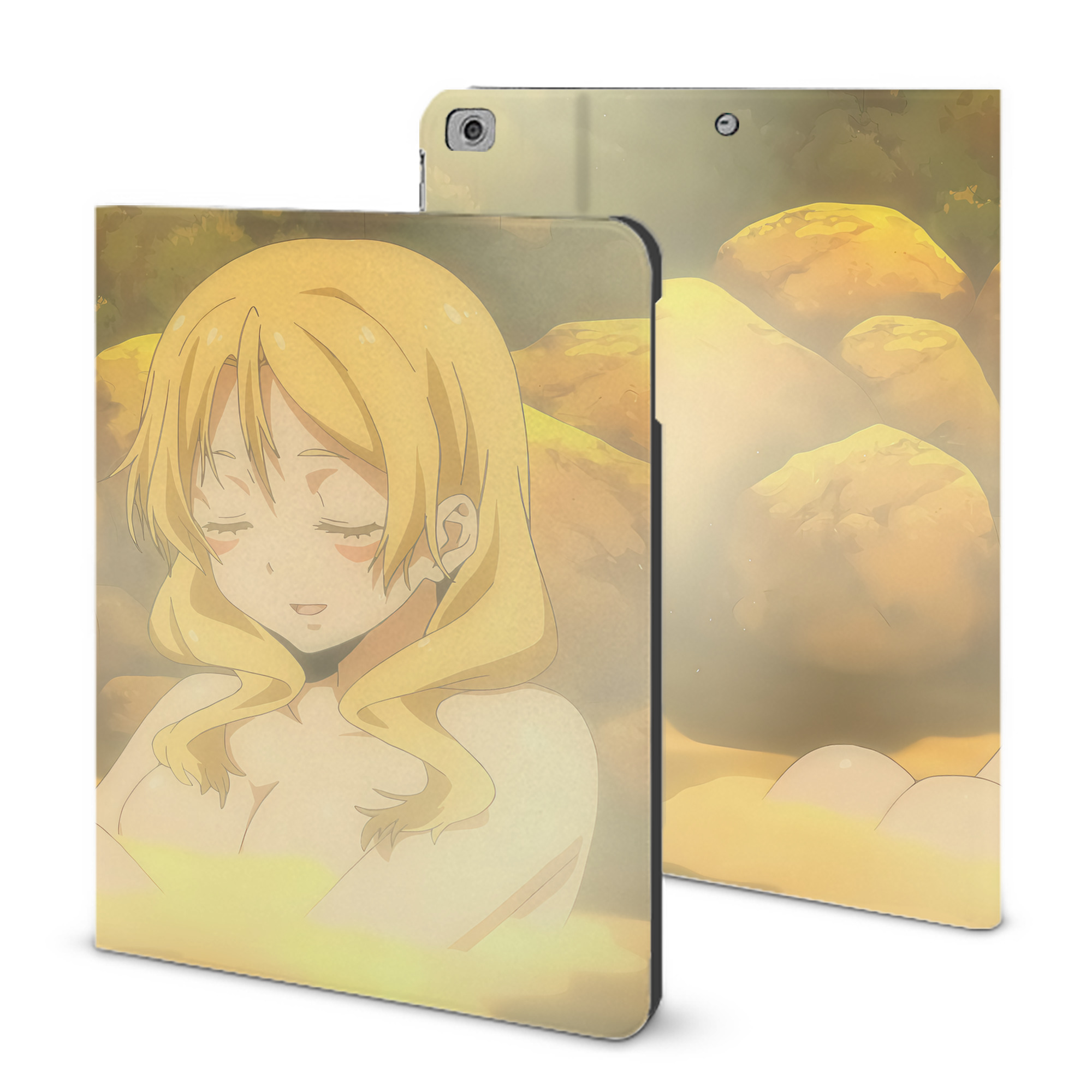 （画像用） 転スラ Regarding Reincarnated to Slime IPad ケース ブック型 PUレザー TPU 耐衝撃 軽量 薄型 ペン収納なし 全面保護 IPad 各モデル対応